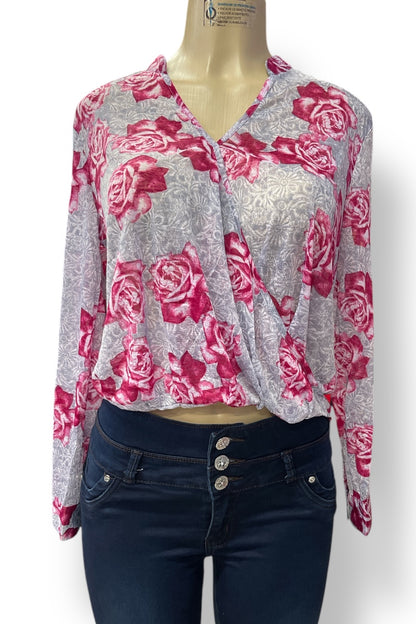 Rose Print Heather Blouse 