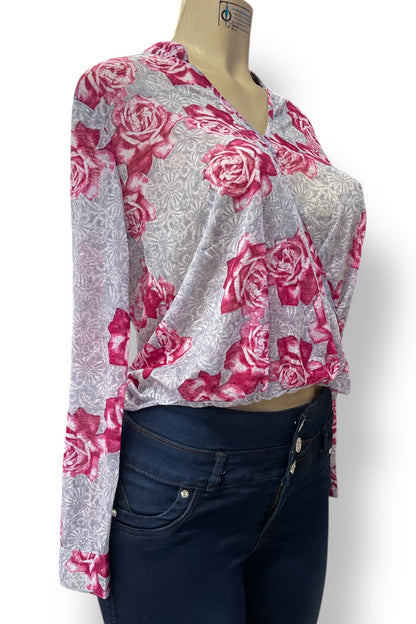 Rose Print Heather Blouse 