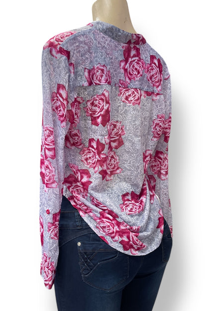 Rose Print Heather Blouse 