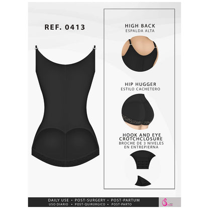 Butt Lifter Tummy Control Shapewear | Open Bust Hiphugger Bodysuit 