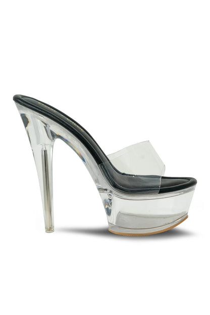 Serenity Open Toe Clear Stiletto Platform High Heels