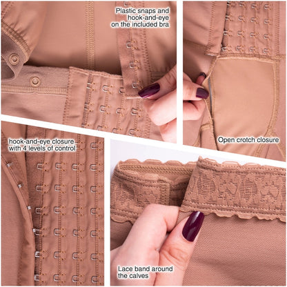  Post Surgery Full Body Shaper With Built-In Bra