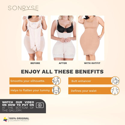 Postpartum & Post Surgery Tummy Tuck Lipo Compression Garment Open Bust Short Shapewear #068BF