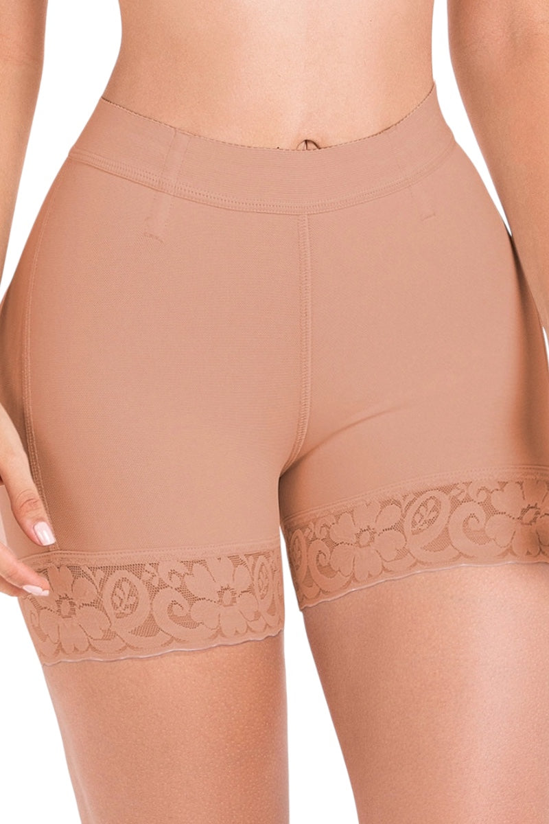 High Waisted Butt Lifter Shaper Shorts - High Compression