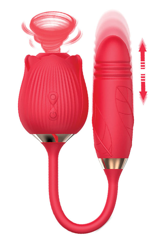 Red Savage Sucking Rose Vibe