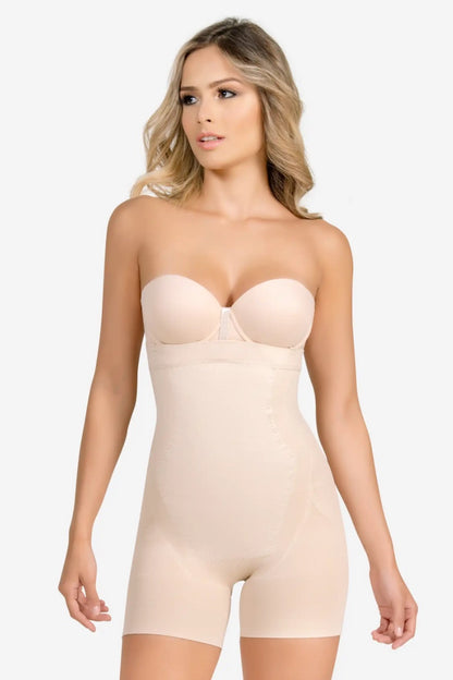 Seamless Strapless Thermal Shorts Body Shaper