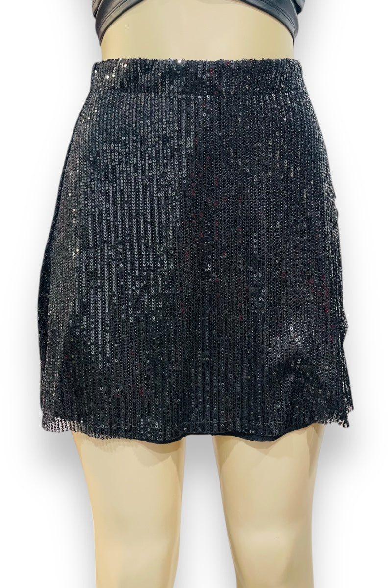 Sequin Flared Skirt