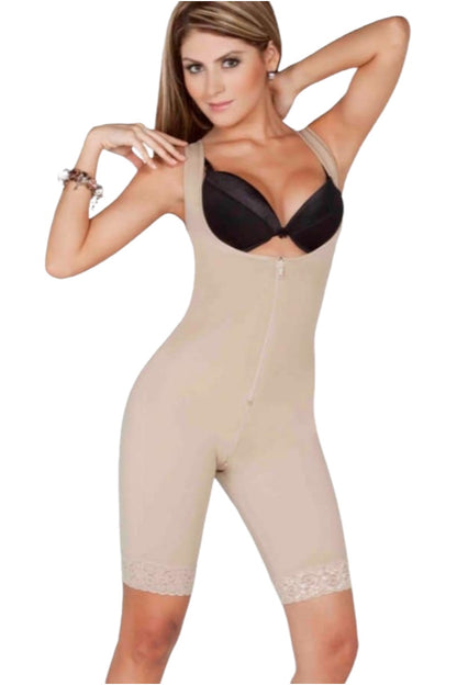 Shanny Shapewear Zipper Shorts Bodysuit