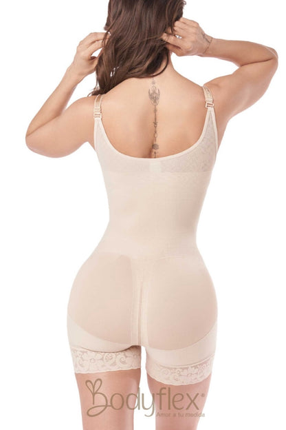 Shapewear Bodysuit Shorts With Semi-Covered Back