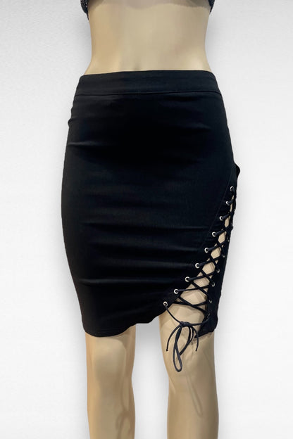 Side Lace Up Skirt