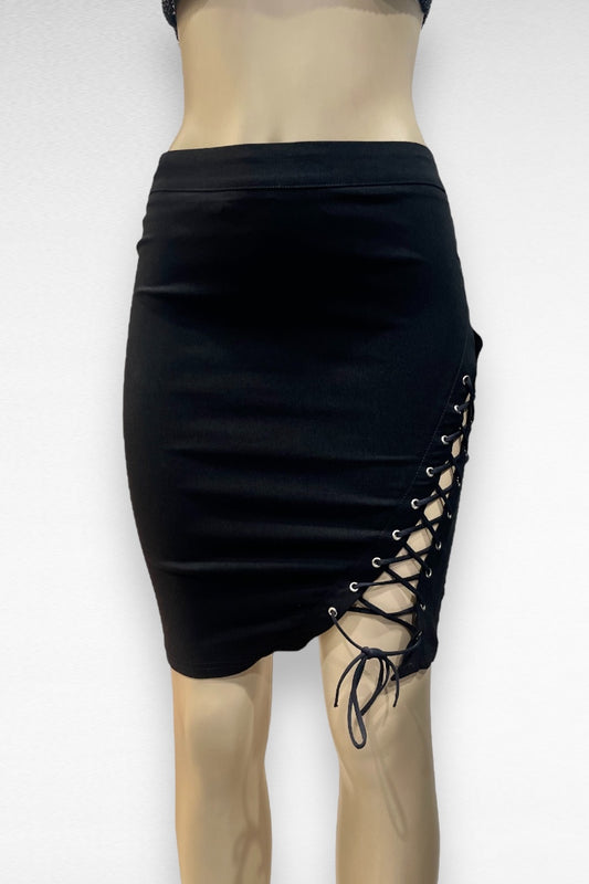 Side Lace Up Skirt