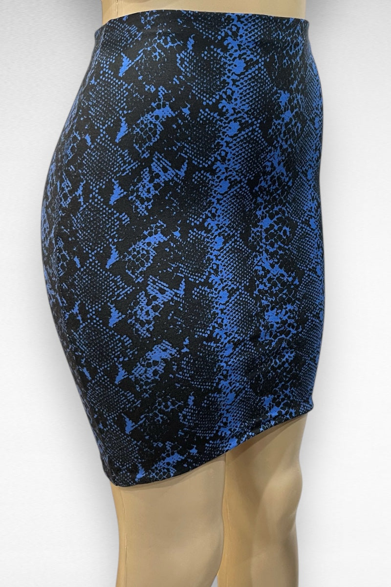 Snake Print High Waist Skirt