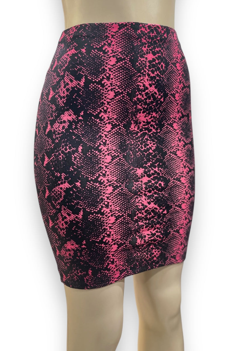 Snake Print High Waist Skirt