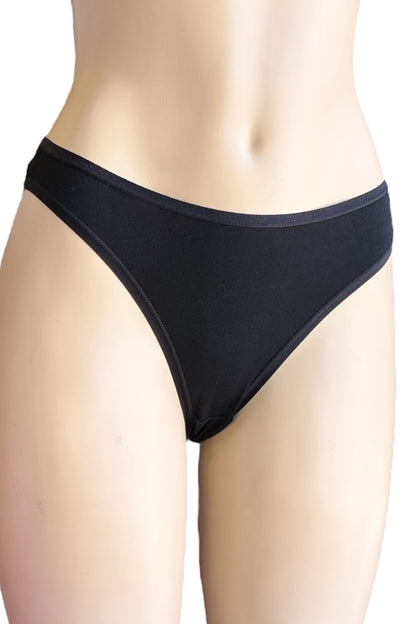 Black thong on a white background