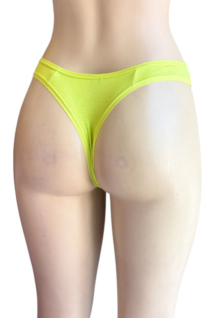 Neon green underwear on a transparent background