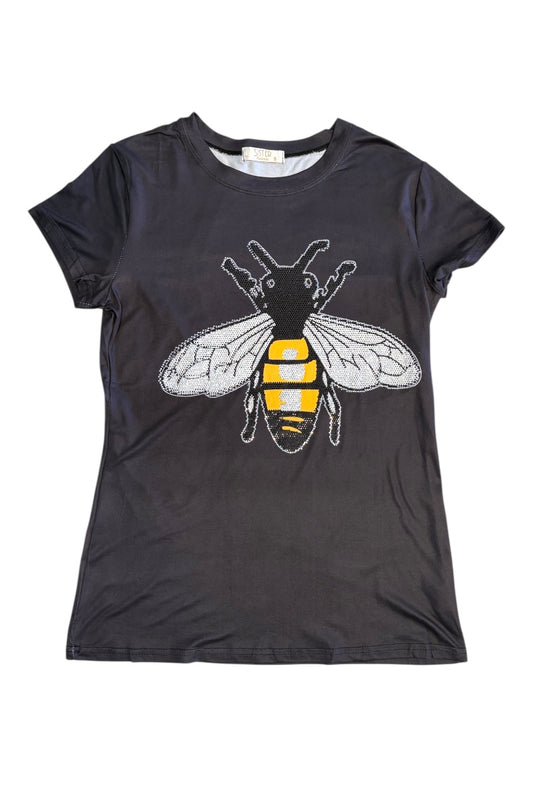 Studded Bee Graphic T Shirt #2741