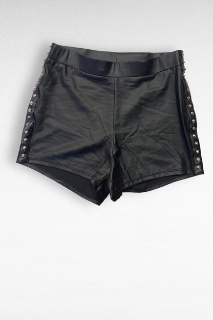 Studded Faux Leather Shorts