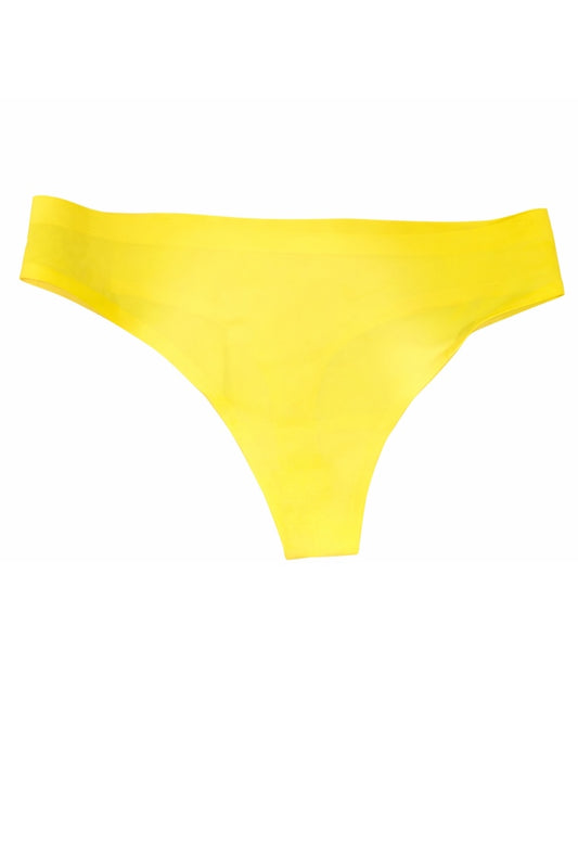 Yellow bikini bottom on a white background