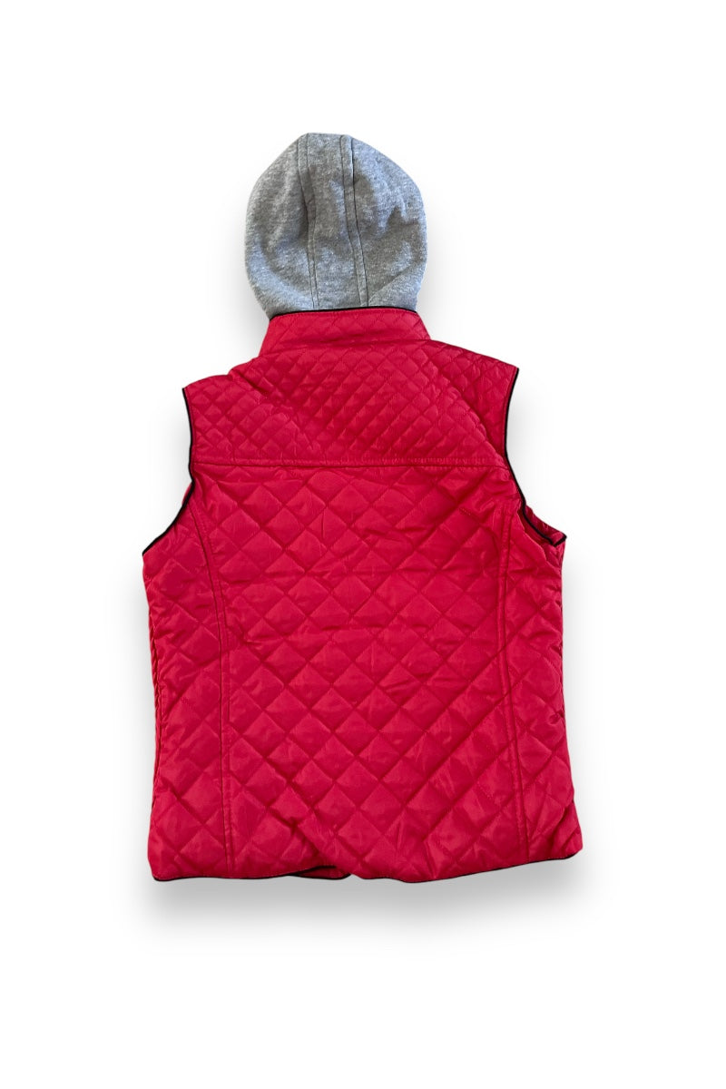 Sweater Hooded Puffer Vest Jacket