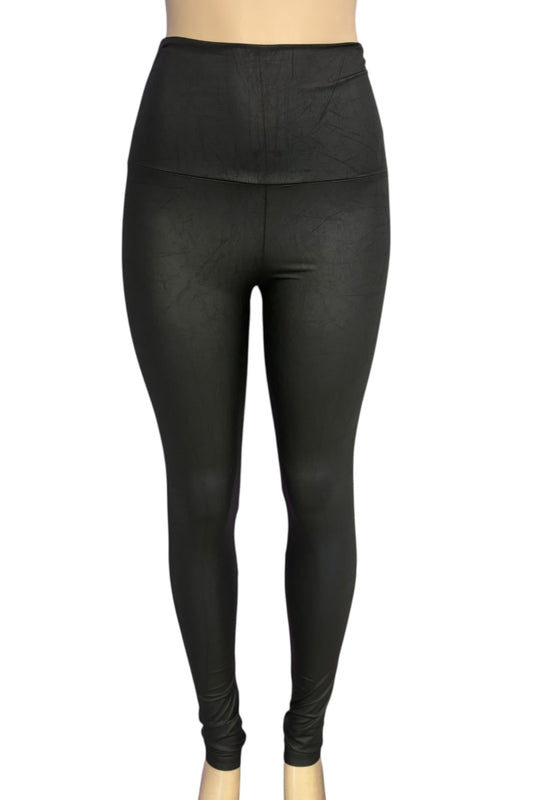 Black leggings on a white background