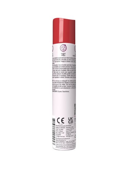lubricant tube with red top and white label on a white background