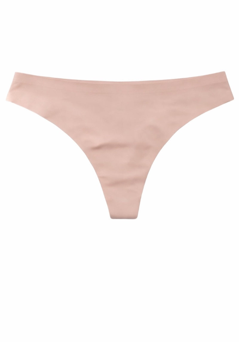 Pink thong bottom on a white background