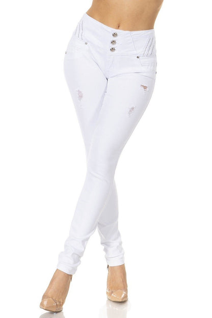 No Back Pockets Bling Push Up Jeans