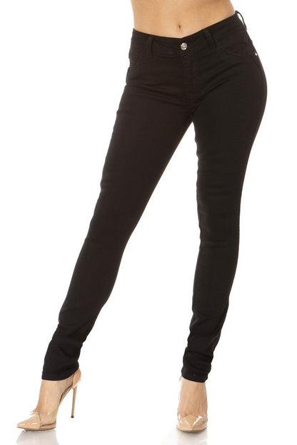 Mid Rise Sequin Pockets Jeans