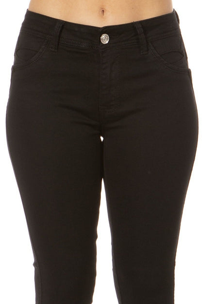 Mid Rise Sequin Pockets Jeans