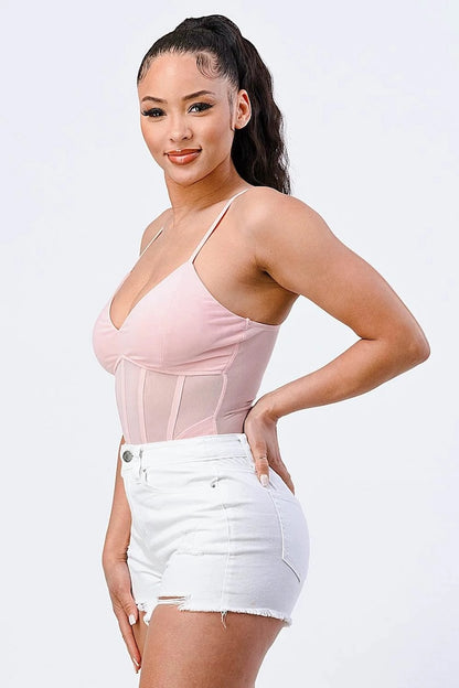 Luxe Super Stretch Mesh Contrast Bodysuit