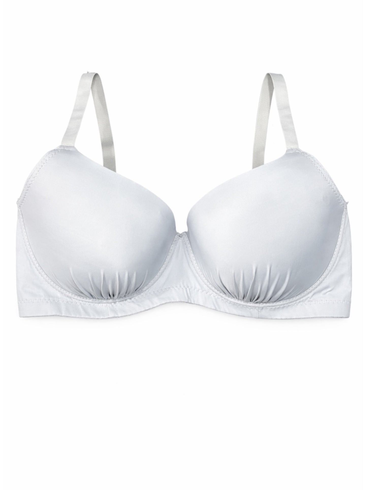 light grey bra on a white background