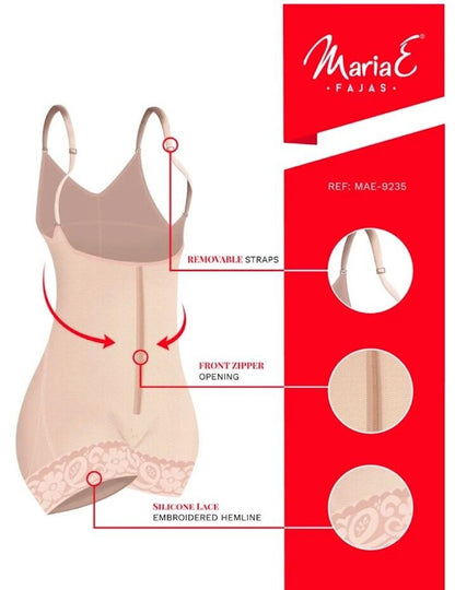 High-Waisted Compression Garment In Powernet With Free Bust