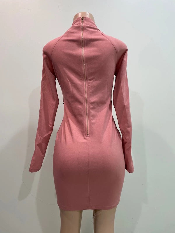 Cut Open Lace Up Dress
