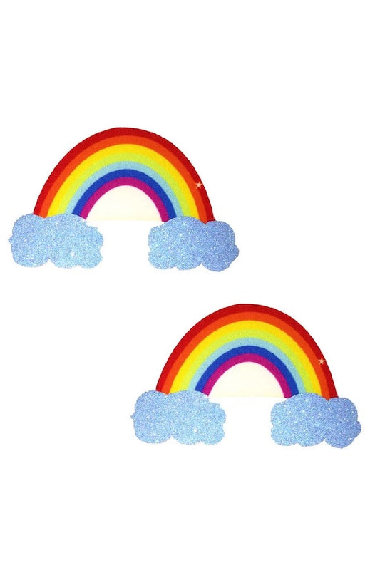 Rainbow Glitter Cloud Pasties