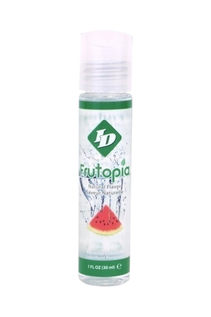 Bottle of ID Frutopia with watermelon flavor on a white background