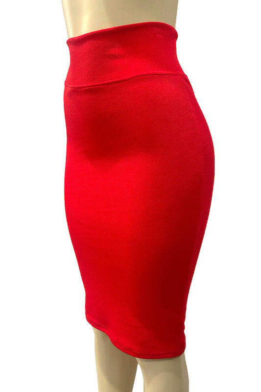 Pencil Skirt - Red