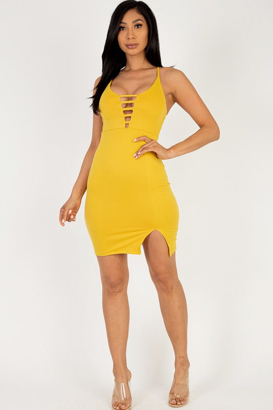 Ladder cut out dress best sale