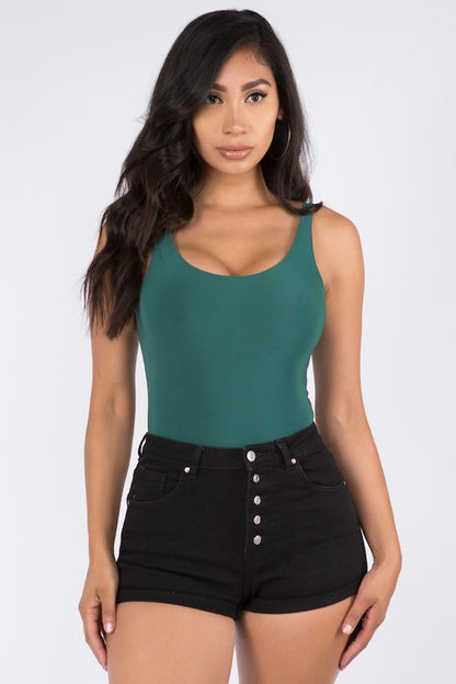 Tank Lined Bodysuit - Hunter Green