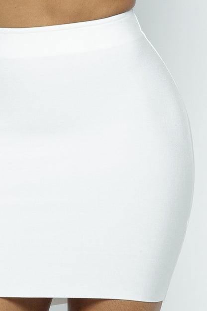 Simply Bandage Skirt - White