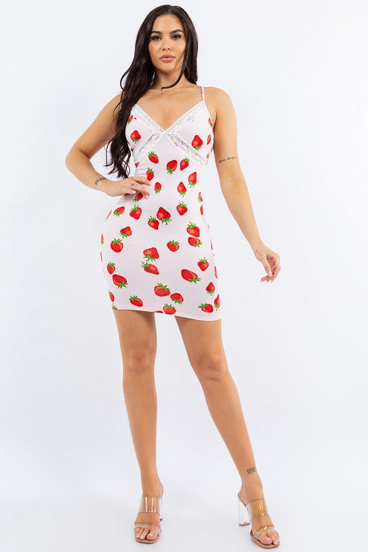 Strawberry Shortcake Dress with Lace