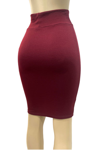 Pencil Skirt - Wine