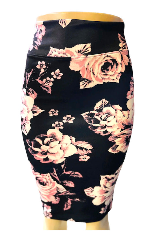 Fallin' In Rose Pencil Skirt