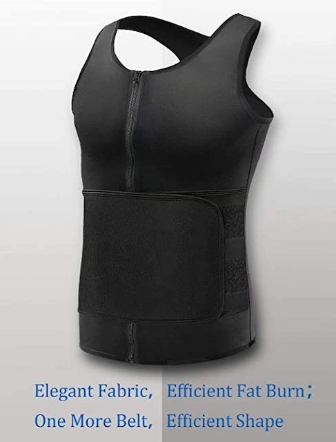 Sauna Suit Neoprene Vest. Elegant Fabric, Efficient Fat Burn; One More Belt, Efficient Shape