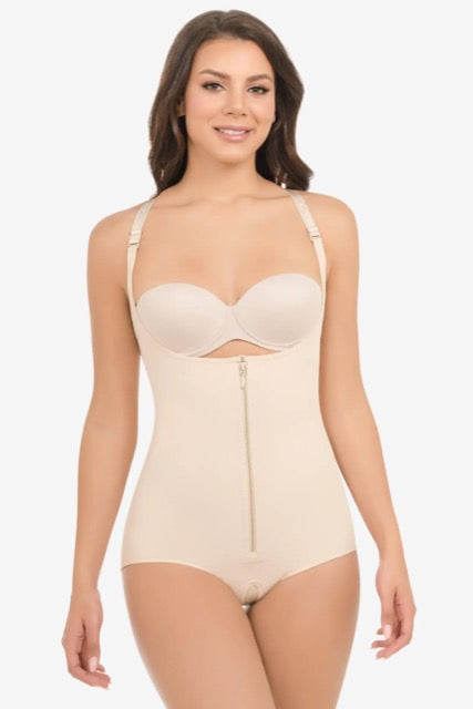 Butt-Lifting Compressive Bodysuit - Beige