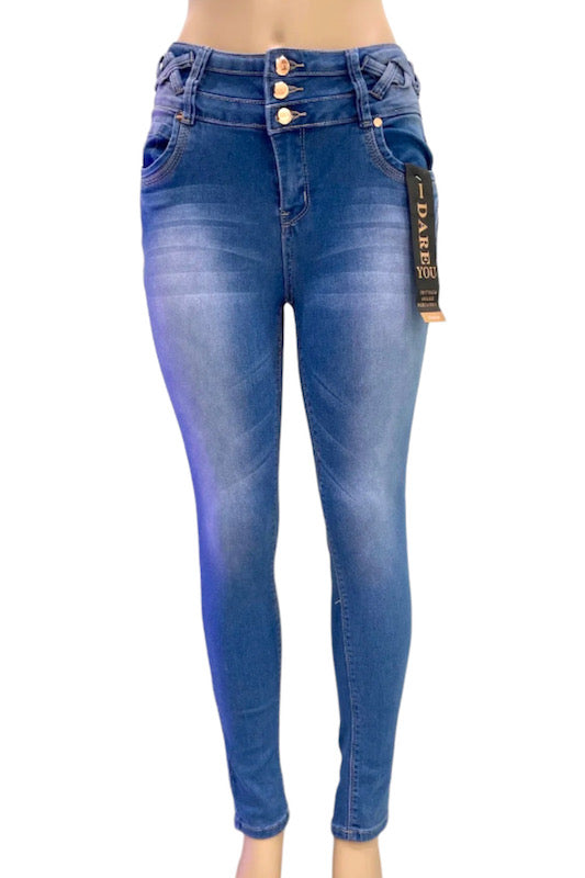 Ava Criss Cross Jeans in Blue