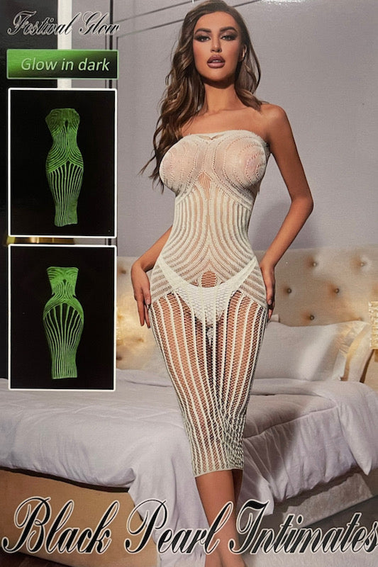 Glow In The Dark Queen Long Tube Dress