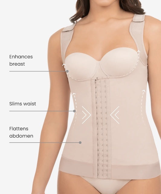 Compressive Posture Corrector Vest - enhances breast. slims waist. flattens abdomen