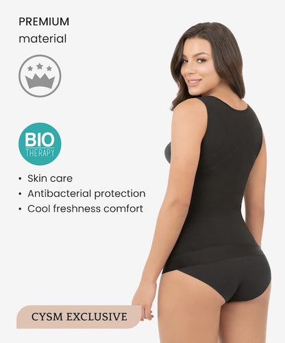 Compressive Posture Corrector Vest - premium material. bio therapy. skin care. antibacterial protection. cool freshness comfort
