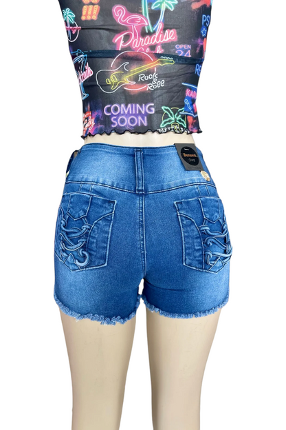 Happily Messy Shorts - Blue