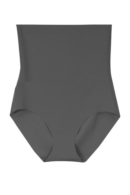 Seamless High Waist Tummy Control Panty With Silicone - Black